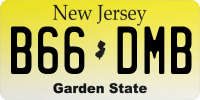 NJ license plate B66DMB