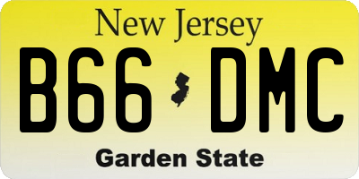NJ license plate B66DMC