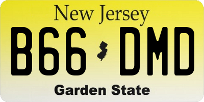 NJ license plate B66DMD