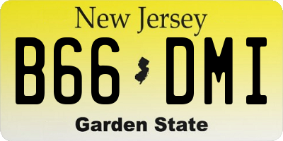 NJ license plate B66DMI