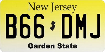 NJ license plate B66DMJ