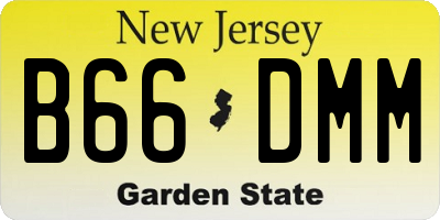 NJ license plate B66DMM