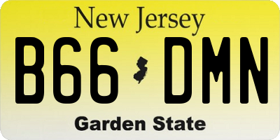 NJ license plate B66DMN