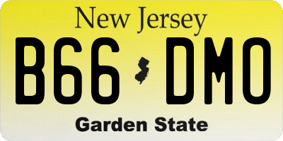 NJ license plate B66DMO