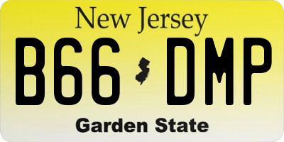 NJ license plate B66DMP
