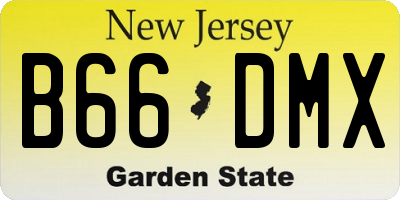 NJ license plate B66DMX