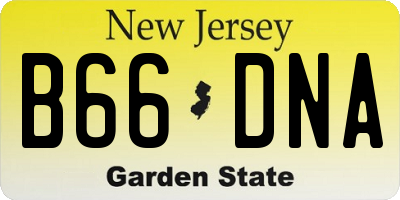 NJ license plate B66DNA