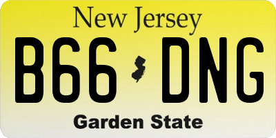 NJ license plate B66DNG
