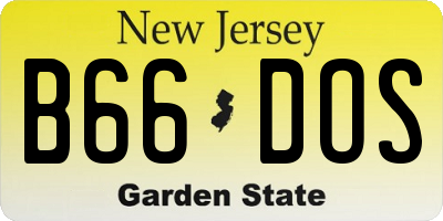 NJ license plate B66DOS