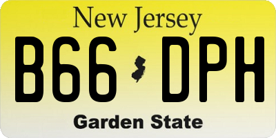 NJ license plate B66DPH