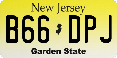 NJ license plate B66DPJ