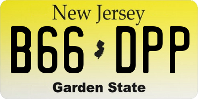 NJ license plate B66DPP