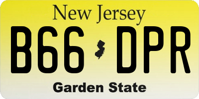 NJ license plate B66DPR