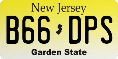 NJ license plate B66DPS