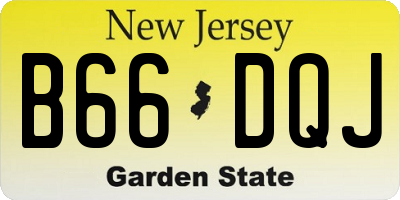 NJ license plate B66DQJ