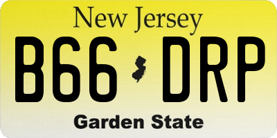 NJ license plate B66DRP