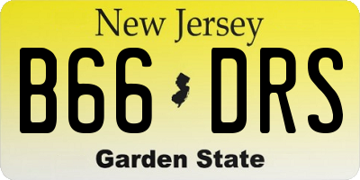 NJ license plate B66DRS