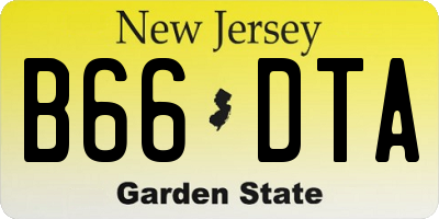 NJ license plate B66DTA
