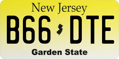 NJ license plate B66DTE