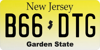 NJ license plate B66DTG