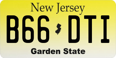 NJ license plate B66DTI