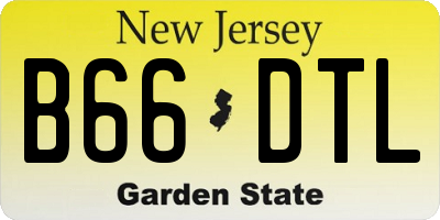 NJ license plate B66DTL