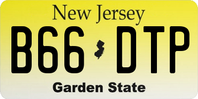 NJ license plate B66DTP