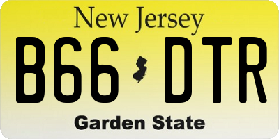 NJ license plate B66DTR