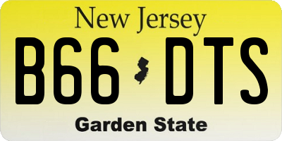 NJ license plate B66DTS