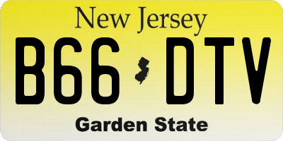 NJ license plate B66DTV