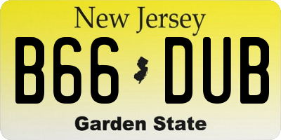 NJ license plate B66DUB