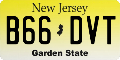 NJ license plate B66DVT