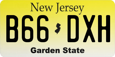 NJ license plate B66DXH