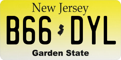 NJ license plate B66DYL