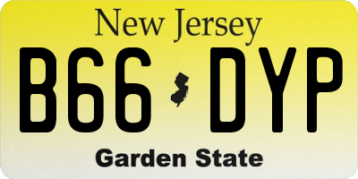 NJ license plate B66DYP