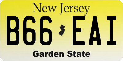 NJ license plate B66EAI