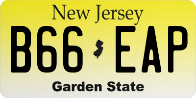 NJ license plate B66EAP