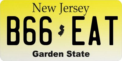 NJ license plate B66EAT