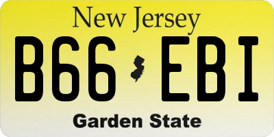 NJ license plate B66EBI