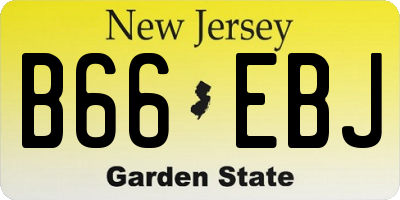 NJ license plate B66EBJ