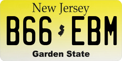 NJ license plate B66EBM