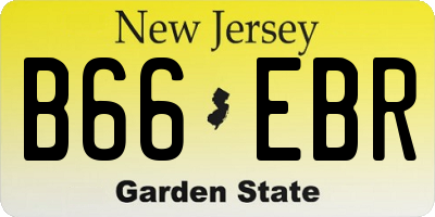 NJ license plate B66EBR
