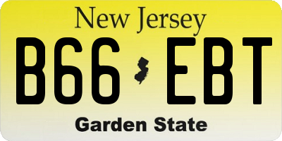 NJ license plate B66EBT