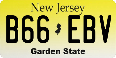 NJ license plate B66EBV