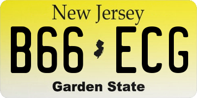 NJ license plate B66ECG