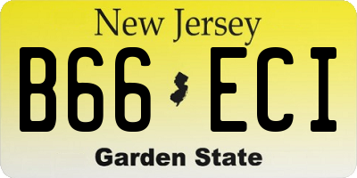 NJ license plate B66ECI