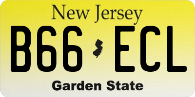 NJ license plate B66ECL
