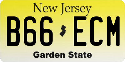 NJ license plate B66ECM