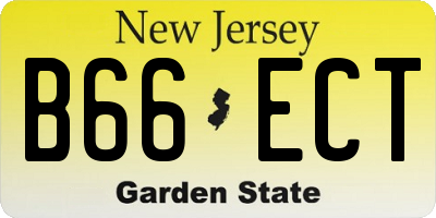 NJ license plate B66ECT
