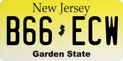 NJ license plate B66ECW